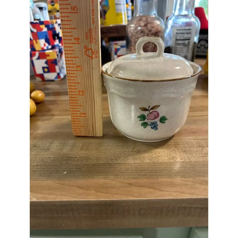 Vintage International China Heartland Covered Sugar Bowl 7774 Stoneware Japan